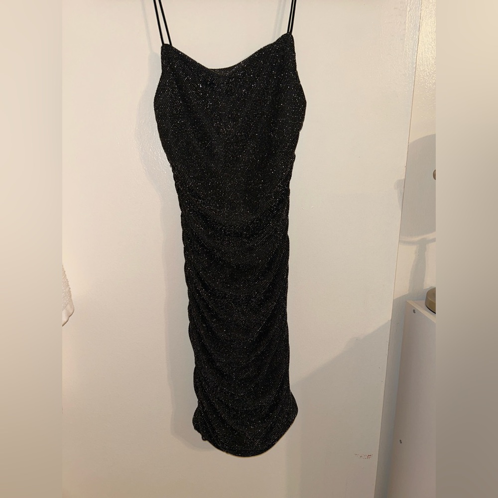 Black sparkly mini dress